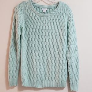 Old Navy Cable Knit Sweater, Light Green, Sz S